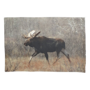 M10 Bull Moose in the Brush Pillowcase
