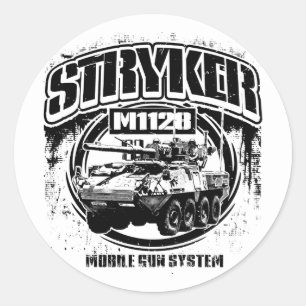M1128 Stryker Mobile Gun System Classic Round Sticker