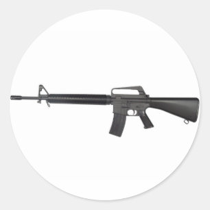 M16 CLASSIC ROUND STICKER
