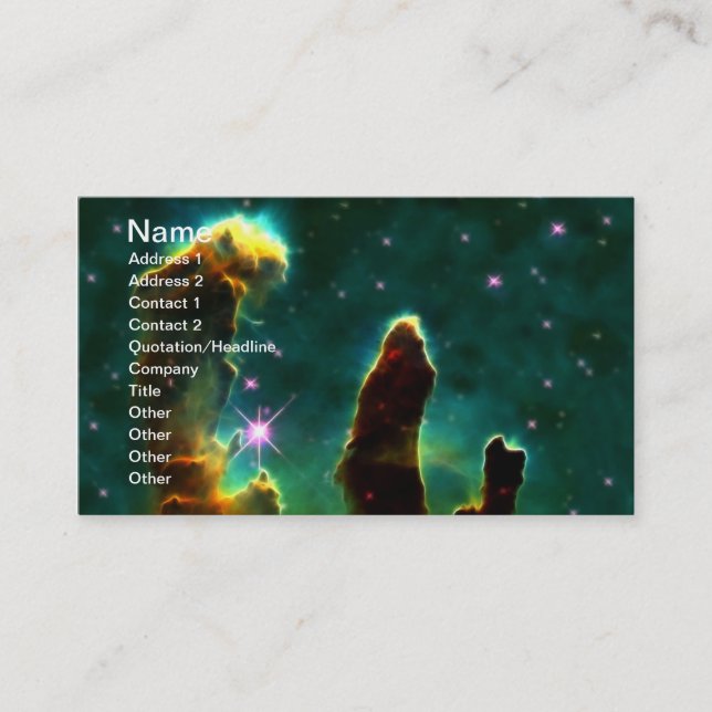 M16 Eagle Nebula or Pillars of Creation Business Card (Front)