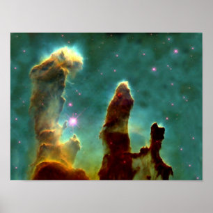 M16 Eagle Nebula or Pillars of Creation Poster