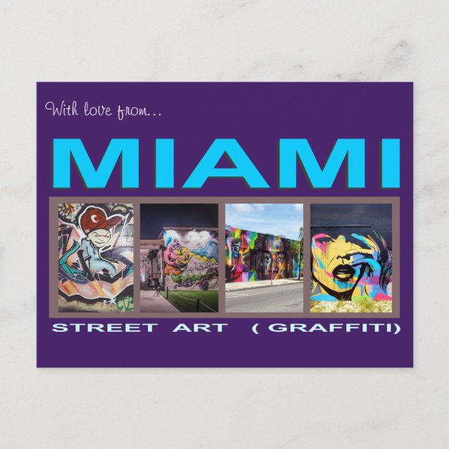 M190084 Miami Graffiti Postcard (Front)