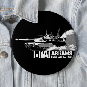 M1 Abrams 6 Cm Round Badge