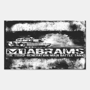 M1 Abrams Rectangle Stickers