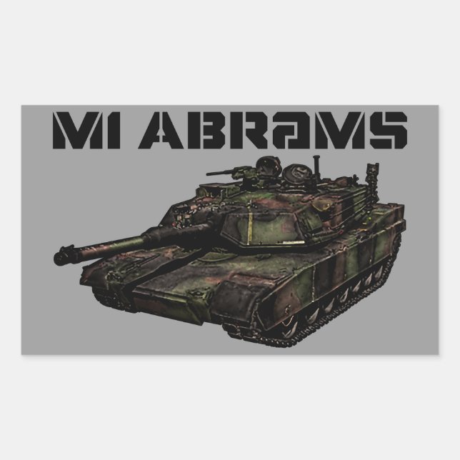 M1 Abrams Rectangular Sticker (Front)