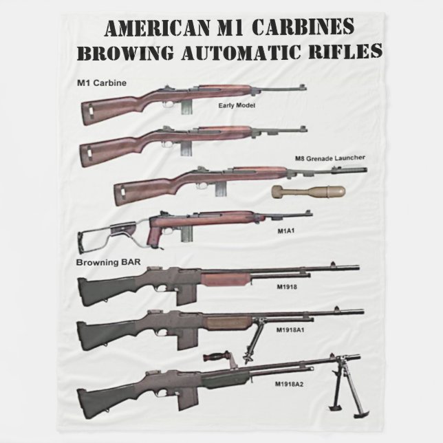 M1 CARBINES & BAR FLEECE BLANKET (Front)
