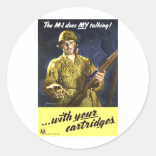 M1 Talks For Me Classic Round Sticker