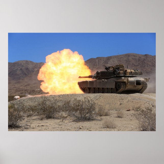 M1A1 Abrams Main Battle Tank Poster (Front)