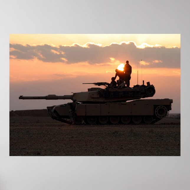 M1A1 Abrams Main Battle Tank Poster (Front)