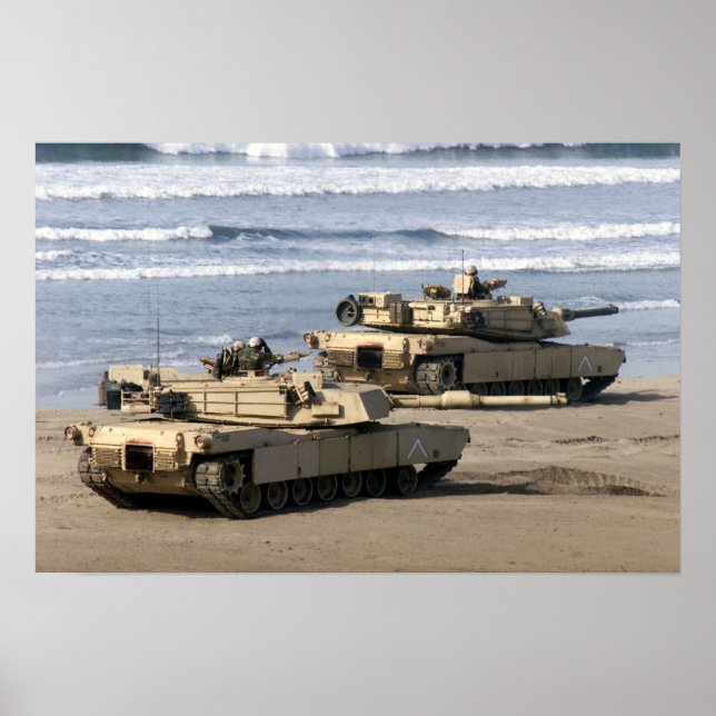 M1A1 Abrams Main Battle Tanks Poster (Front)