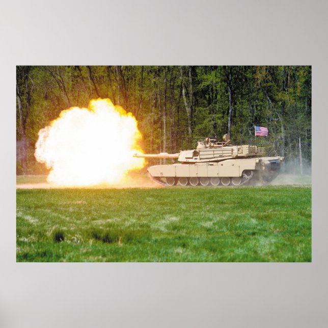 M1A2 Abrams Tank Poster (Front)