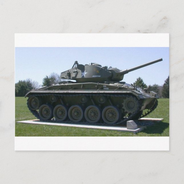 M24 Chaffee Light Tank Postcard (Front)