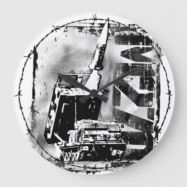 M270 MLRS Round (Large) Acrylic Wall Clock (Front)