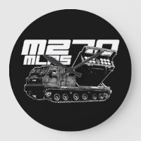 M270 MLRS Round (Large) Wall Clock