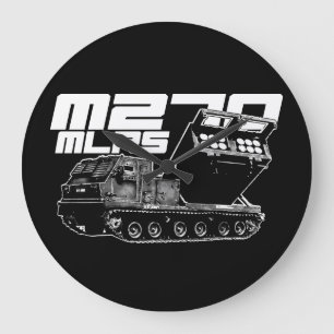 M270 MLRS Round (Large) Wall Clock