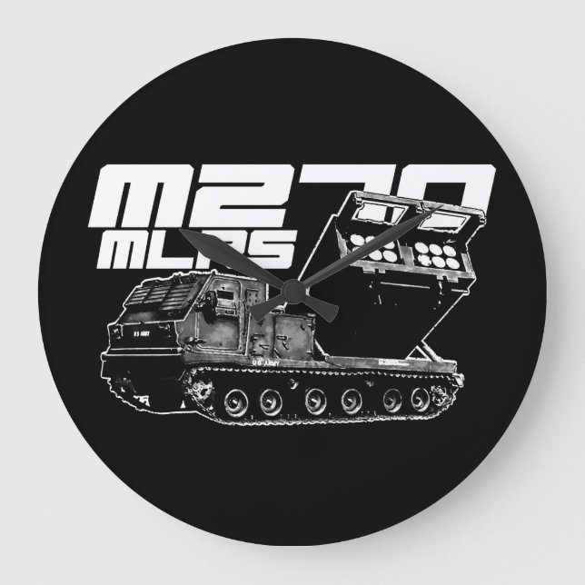 M270 MLRS Round (Large) Wall Clock (Front)