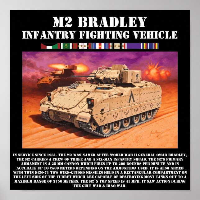 M2 Bradley Infantry Fighting Vehicle Print (Front)