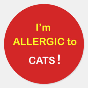 m2 - I'm Allergic - CATS. Classic Round Sticker