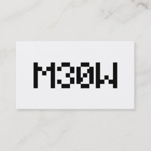M30W [Leetspeak Animal Sounds] Business Card