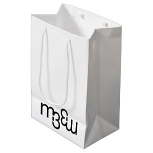 m3galleryStudio monogram medium glossy gift bag