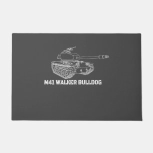 M41 Walker Bulldog American Light Army Tank Gift Doormat