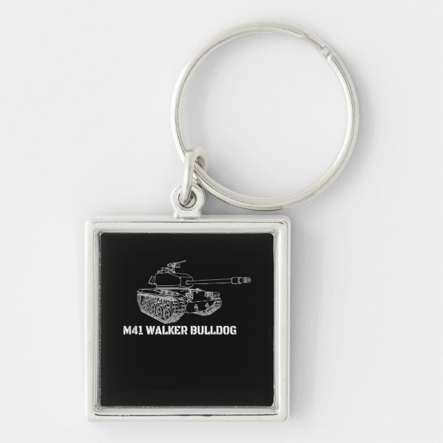 M41 Walker Bulldog American Light Army Tank Gift Key Ring (Front)