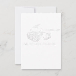 M41 Walker Bulldog American Light Army Tank Gift RSVP Card