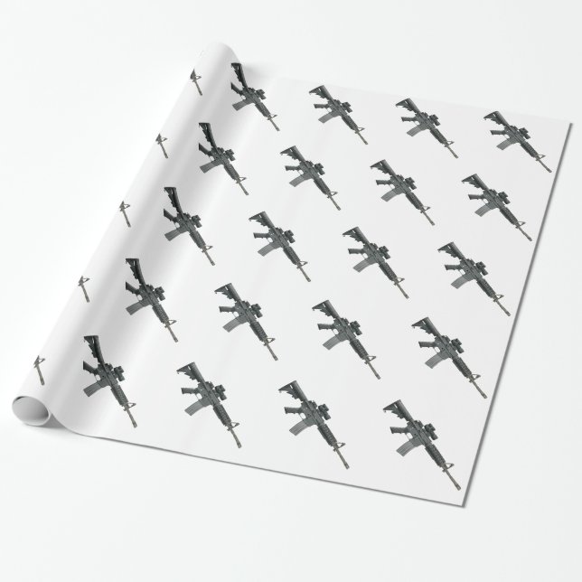 M4 Guns Wrapping Paper (Unrolled)