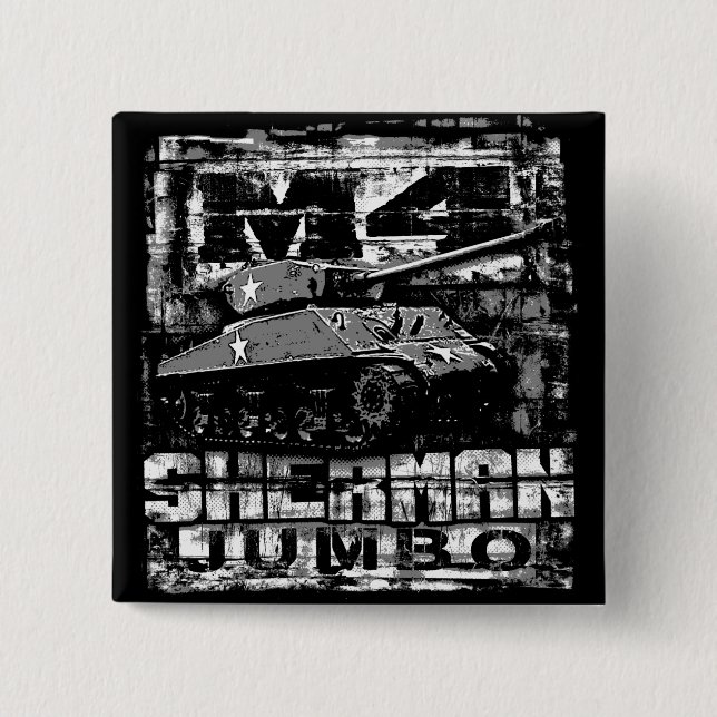 M4 Sherman Jumbo 15 Cm Square Badge (Front)