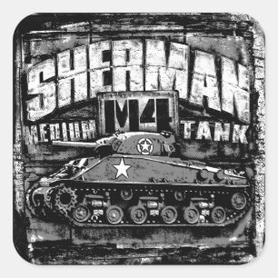 M4 Sherman Square Sticker