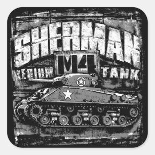 M4 Sherman Square Sticker