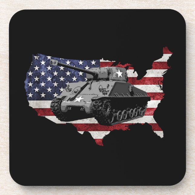 M4 Sherman tank Coaster (Front)