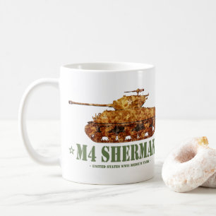 M4 Sherman World War Two American Medium Tank WWII Coffee Mug