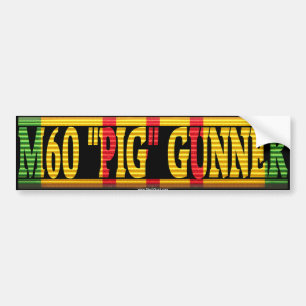 M60 "Pig" Gunner Vietnam Service Ribbon Sticker