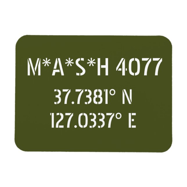 M*A*S*H 4077 Latitude Longitude Magnet (Horizontal)