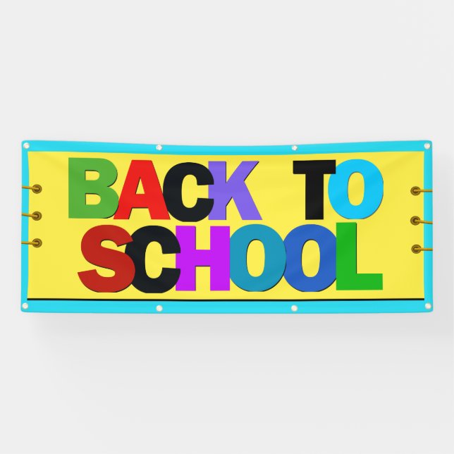 M Banner Replicating Aerial Welcome Back to School (Horizontal)