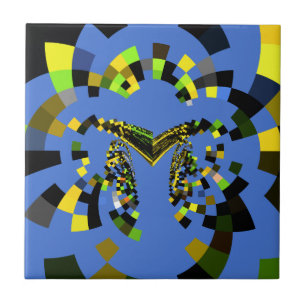 M Blue Ceramic Tile