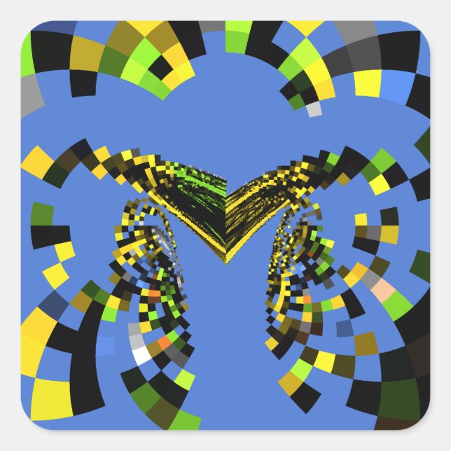 M Blue Square Sticker (Front)