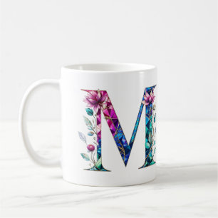 M Coffee Mug – Floral Design for Gifting