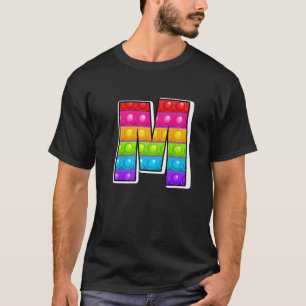 M Cutest Capital Letter M Alphabet Funny Poppin Ki T-Shirt