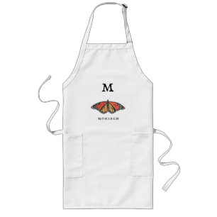 "M" for Monarch  Long Apron