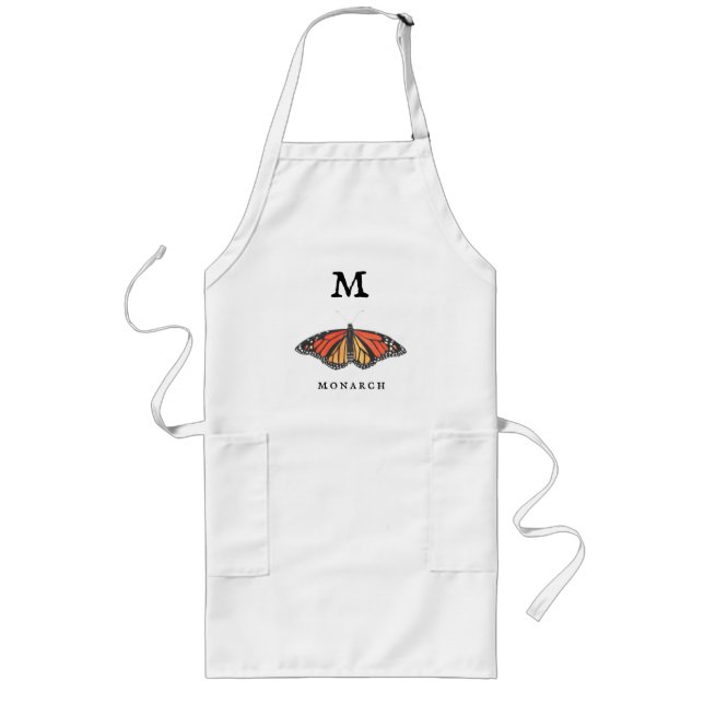 "M" for Monarch  T-Shirt Long Apron (Front)