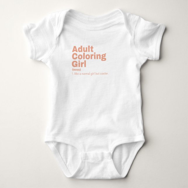m Girl - Adult Coloring Baby Bodysuit (Front)