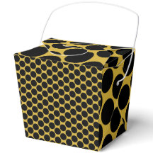 M Gold with Black Dot Style Take Out 3x2.75x3.75