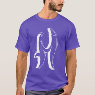 M Graffiti letters initial alphabet gift retro T-Shirt