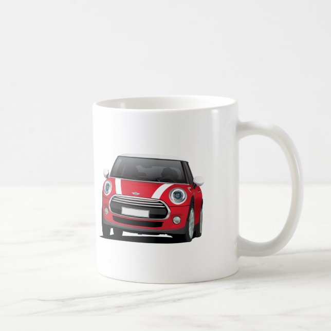 M Hatch Cooper (F56) two image mug, white - red Coffee Mug (Right)