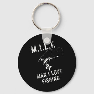 M.i.l.f. Man I Love Fishing Key Ring