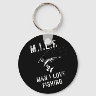 M.i.l.f. Man I Love Fishing Key Ring