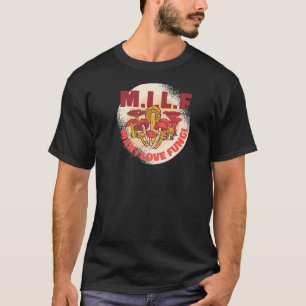 M I L F Man I love Fungi Mushroom Hunting T-Shirt
