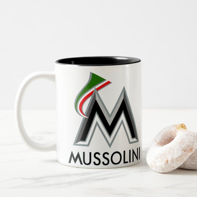 M. Il figlio del secolo Two-Tone Coffee Mug (With Donut)